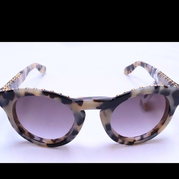 Givenchy Sunglasses NWT Gold Studded Grey 48 25 145 - Picture 3 of 10